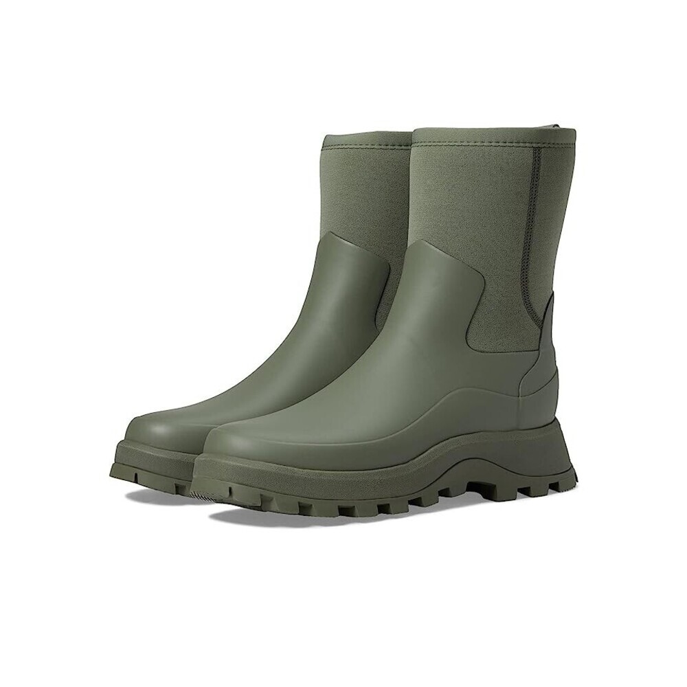Hunter City Explorer WFS2238NRE-LIN Women's US 8 Green Ankle Rain Boots JOBB1218
